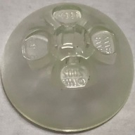 Lego kostka (kostička) polokoule 3x3, (44359 GLOW IN DARK TRANS)